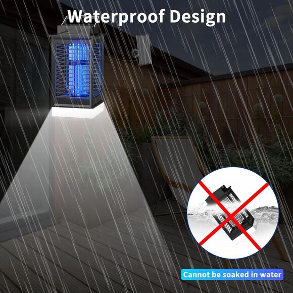 Solar Bug Zapper Outdoor 2024 Upgraded, Human Motion Sensor Mosquito Zapper - Picture 4 of 8